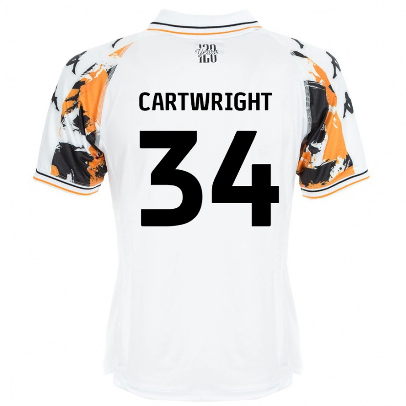 Danxen Kvinnor Harvey Cartwright #34 Vit Bortatröja Matchtröjor 2024/25 Tröjor T-Tröja