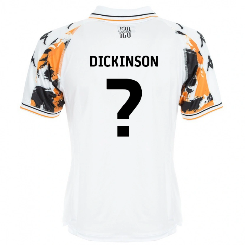 Danxen Kvinnor George Dickinson #0 Vit Bortatröja Matchtröjor 2024/25 Tröjor T-Tröja