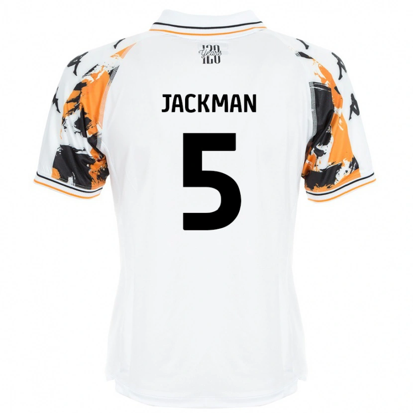 Danxen Kvinnor Ellice Jackman #5 Vit Bortatröja Matchtröjor 2024/25 Tröjor T-Tröja