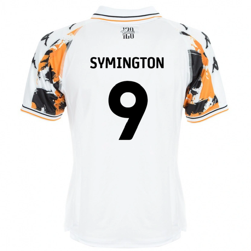Danxen Kvinnor Jo Symington #9 Vit Bortatröja Matchtröjor 2024/25 Tröjor T-Tröja
