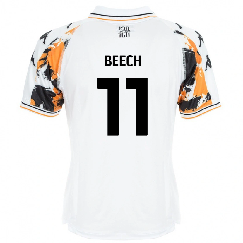 Danxen Kvinnor Rebecca Beech #11 Vit Bortatröja Matchtröjor 2024/25 Tröjor T-Tröja
