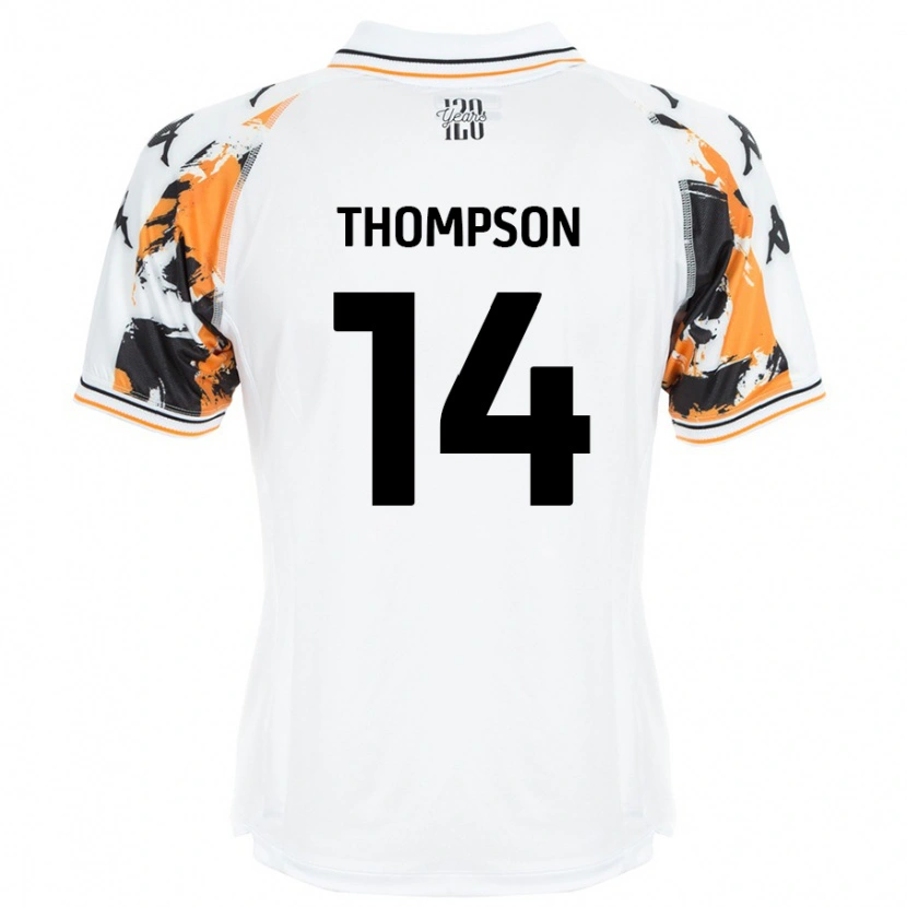 Danxen Kvinnor Katie Thompson #14 Vit Bortatröja Matchtröjor 2024/25 Tröjor T-Tröja