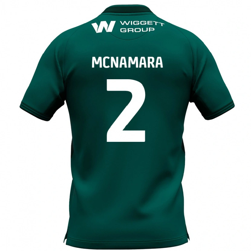 Danxen Kvinnor Danny Mcnamara #2 Grön Bortatröja Matchtröjor 2024/25 Tröjor T-Tröja