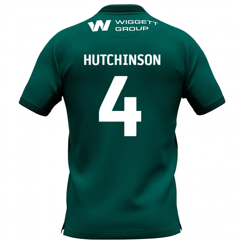 Danxen Kvinnor Shaun Hutchinson #4 Grön Bortatröja Matchtröjor 2024/25 Tröjor T-Tröja