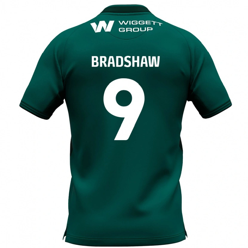 Danxen Kvinnor Tom Bradshaw #9 Grön Bortatröja Matchtröjor 2024/25 Tröjor T-Tröja