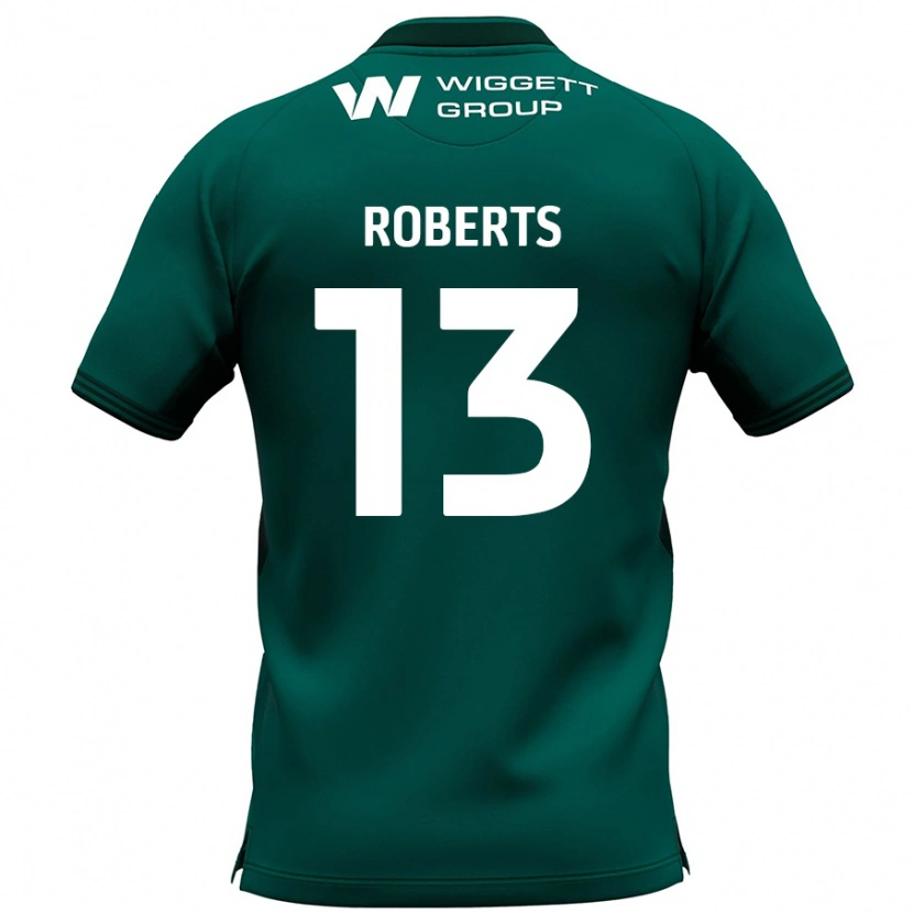 Danxen Kvinnor Liam Roberts #13 Grön Bortatröja Matchtröjor 2024/25 Tröjor T-Tröja