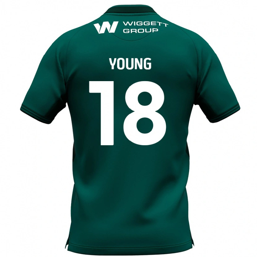 Danxen Kvinnor Michelle Young #18 Grön Bortatröja Matchtröjor 2024/25 Tröjor T-Tröja