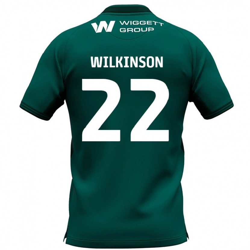 Danxen Kvinnor Chloe Wilkinson #22 Grön Bortatröja Matchtröjor 2024/25 Tröjor T-Tröja