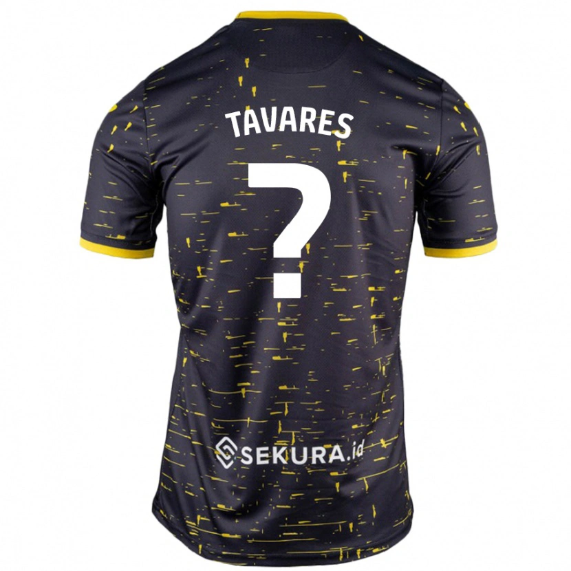 Danxen Kvinnor Ajay Tavares #0 Svart Gul Bortatröja Matchtröjor 2024/25 Tröjor T-Tröja