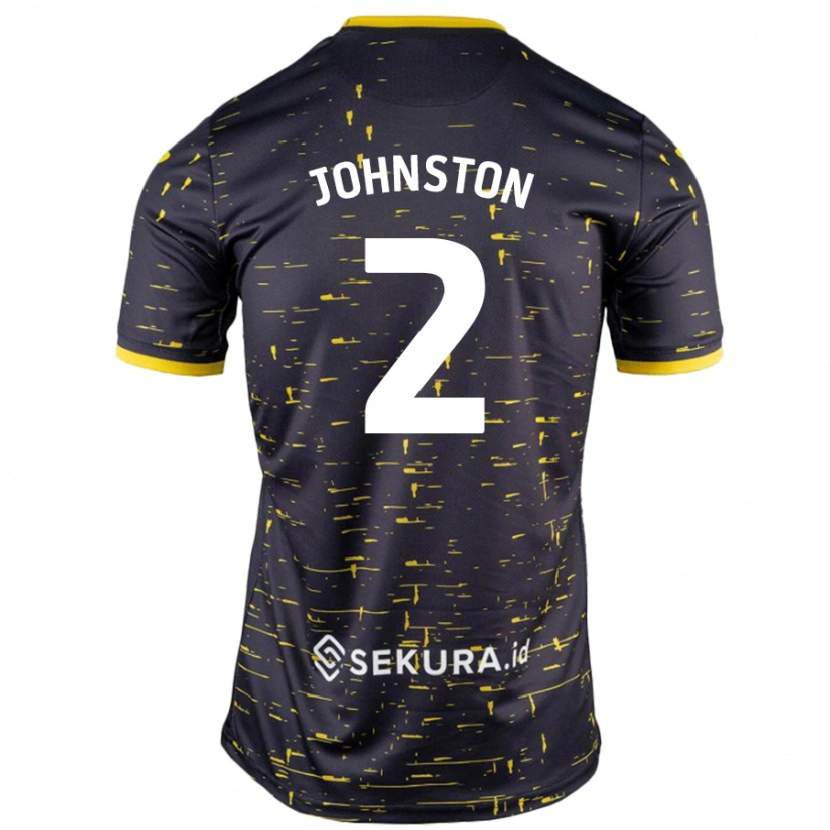 Danxen Kvinnor Chardonnay Johnston #2 Svart Gul Bortatröja Matchtröjor 2024/25 Tröjor T-Tröja