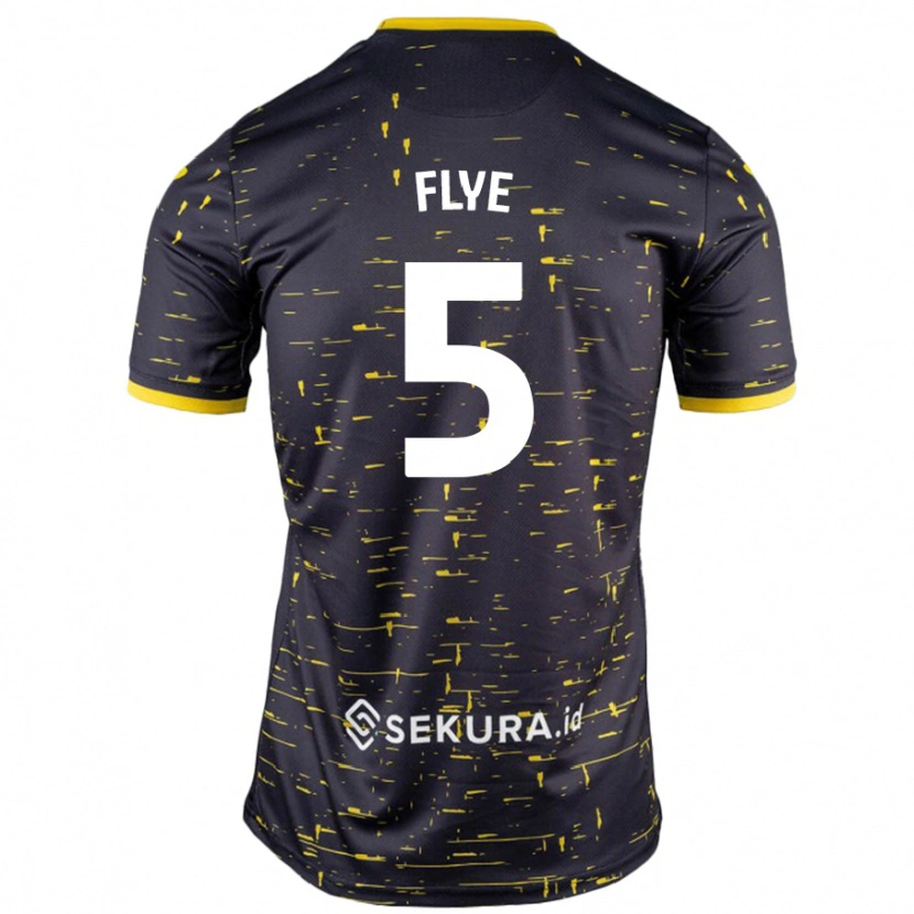 Danxen Kvinnor Ceri Flye #5 Svart Gul Bortatröja Matchtröjor 2024/25 Tröjor T-Tröja