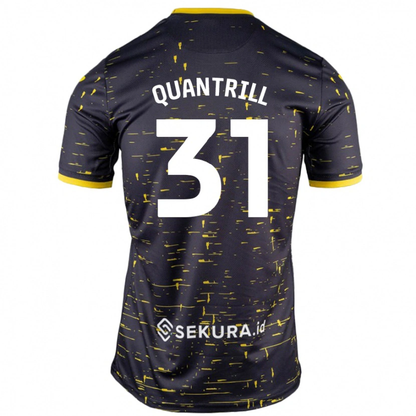 Danxen Kvinnor Sarah Quantrill #31 Svart Gul Bortatröja Matchtröjor 2024/25 Tröjor T-Tröja