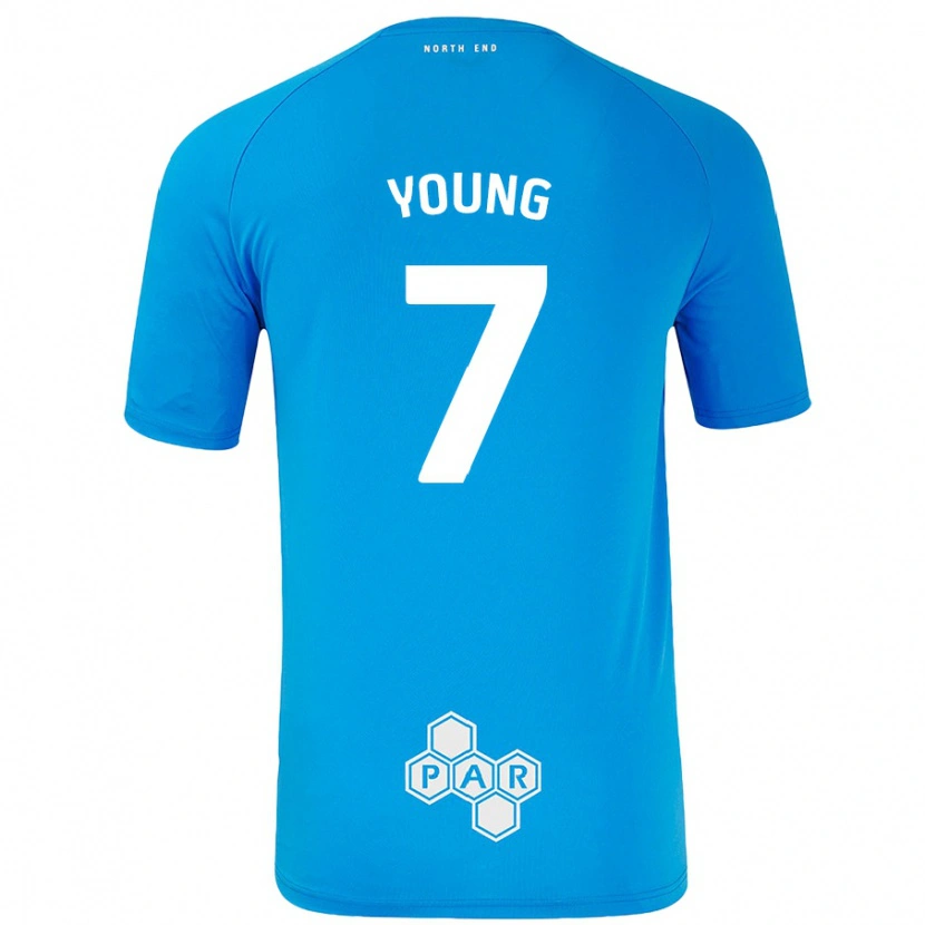 Danxen Kvinnor Danielle Young #7 Himmelsblå Bortatröja Matchtröjor 2024/25 Tröjor T-Tröja