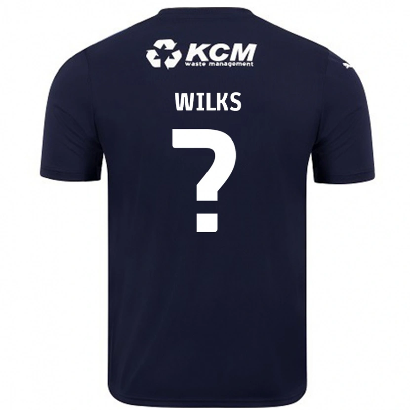 Danxen Kvinnor Mallik Wilks #0 Marinblå Bortatröja Matchtröjor 2024/25 Tröjor T-Tröja