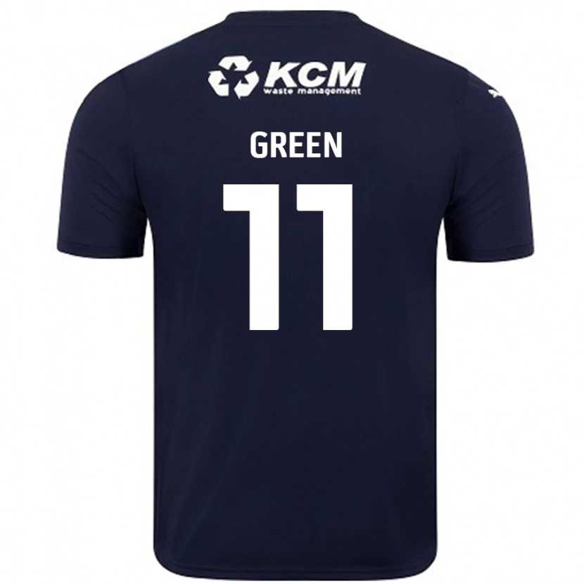 Danxen Kvinnor Andre Green #11 Marinblå Bortatröja Matchtröjor 2024/25 Tröjor T-Tröja