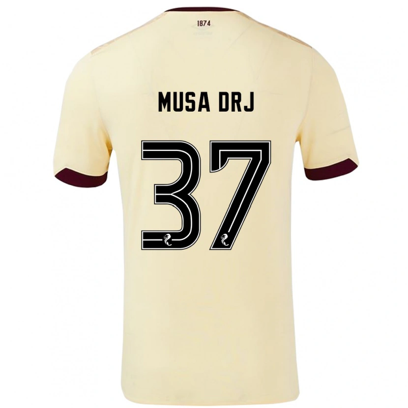 Danxen Kvinnor Musa Drammeh #37 Grädde Bourgogne Bortatröja Matchtröjor 2024/25 Tröjor T-Tröja