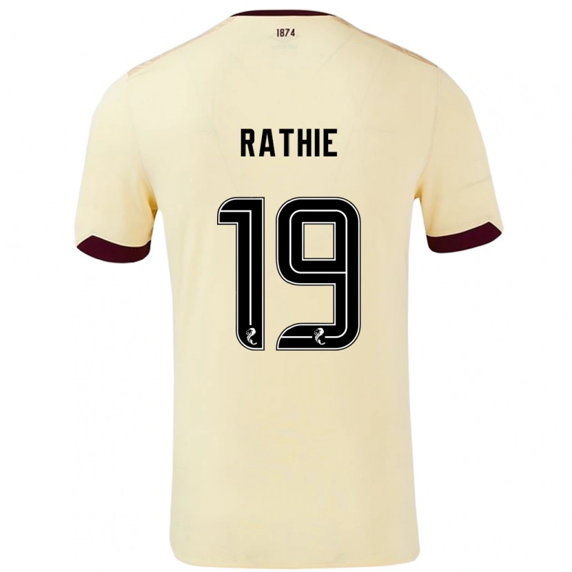 Danxen Kvinnor Luke Rathie #19 Grädde Bourgogne Bortatröja Matchtröjor 2024/25 Tröjor T-Tröja