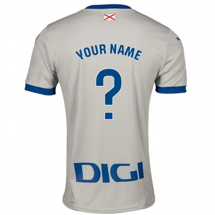 Danxen Kvinnor Ditt Namn #0 Ljusgrå Bortatröja Matchtröjor 2024/25 Tröjor T-Tröja