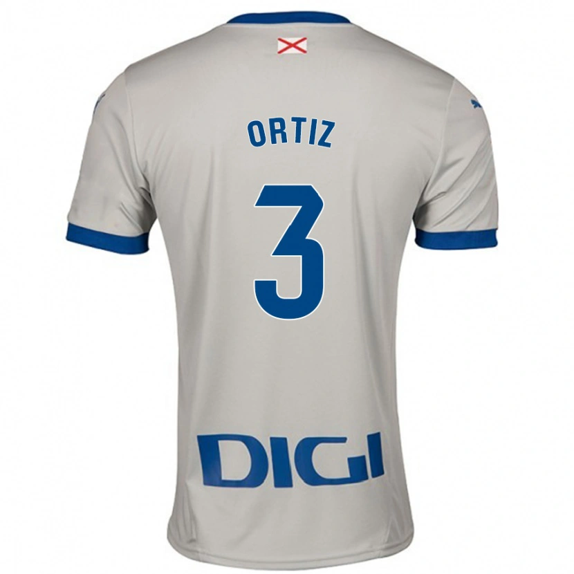 Danxen Kvinnor Eneko Ortiz #3 Ljusgrå Bortatröja Matchtröjor 2024/25 Tröjor T-Tröja
