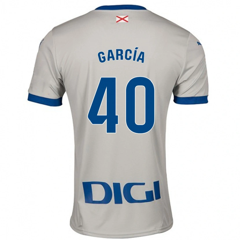 Danxen Kvinnor Álvaro García #40 Ljusgrå Bortatröja Matchtröjor 2024/25 Tröjor T-Tröja