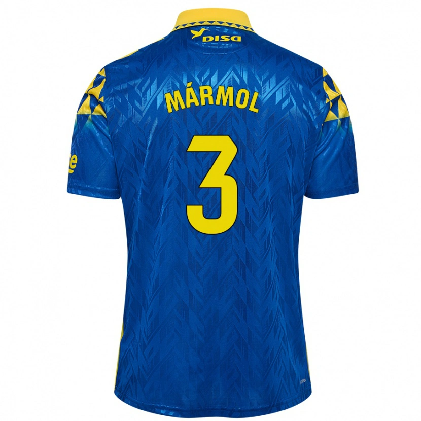 Danxen Kvinnor Mika Mármol #3 Blå Gul Bortatröja Matchtröjor 2024/25 Tröjor T-Tröja