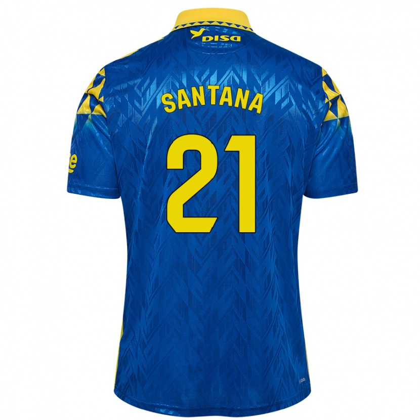 Danxen Kvinnor Yadam Santana #21 Blå Gul Bortatröja Matchtröjor 2024/25 Tröjor T-Tröja