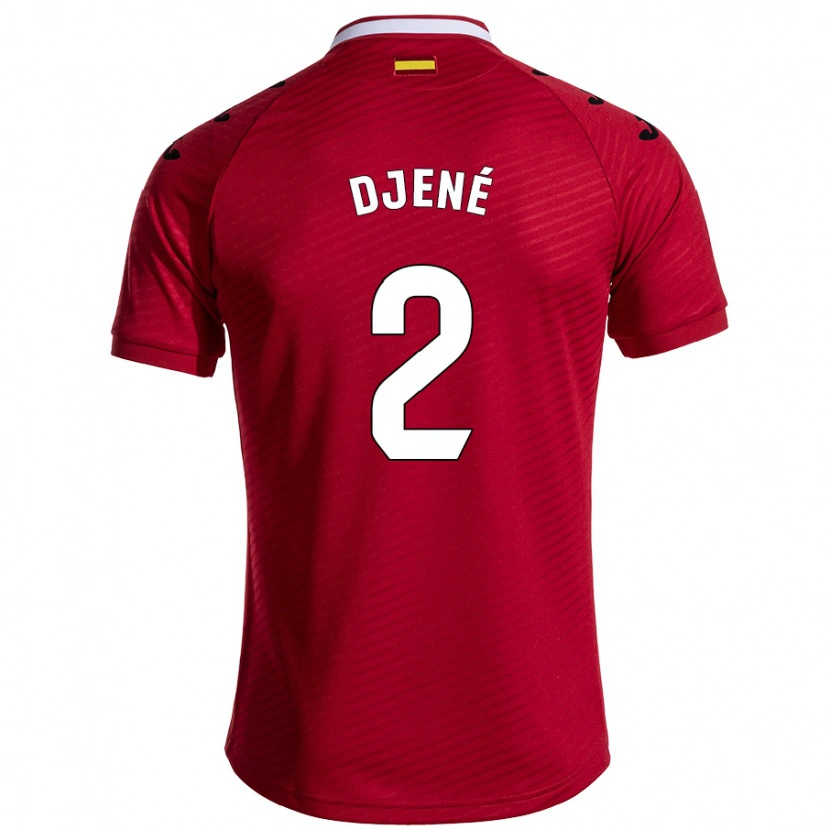 Danxen Kvinnor Djené #2 Mörkröd Bortatröja Matchtröjor 2024/25 Tröjor T-Tröja