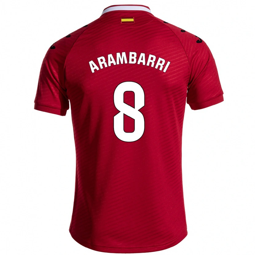 Danxen Kvinnor Mauro Arambarri #8 Mörkröd Bortatröja Matchtröjor 2024/25 Tröjor T-Tröja
