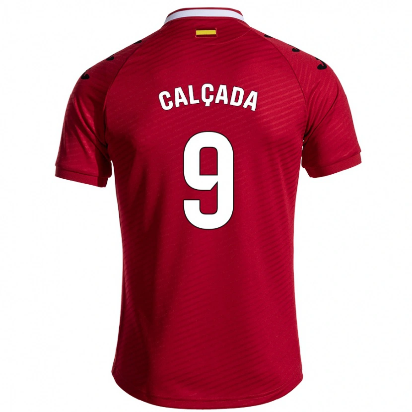 Danxen Kvinnor Gonzalo Calçada #9 Mörkröd Bortatröja Matchtröjor 2024/25 Tröjor T-Tröja