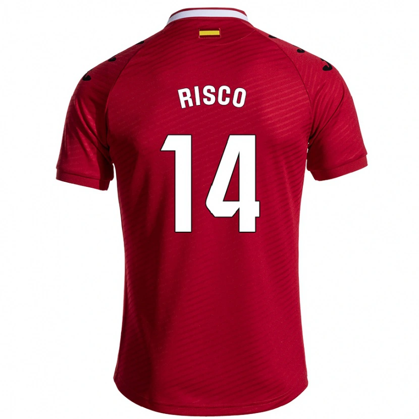 Danxen Kvinnor Alberto Risco #14 Mörkröd Bortatröja Matchtröjor 2024/25 Tröjor T-Tröja