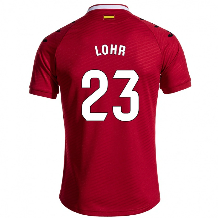 Danxen Kvinnor Luca Lohr #23 Mörkröd Bortatröja Matchtröjor 2024/25 Tröjor T-Tröja