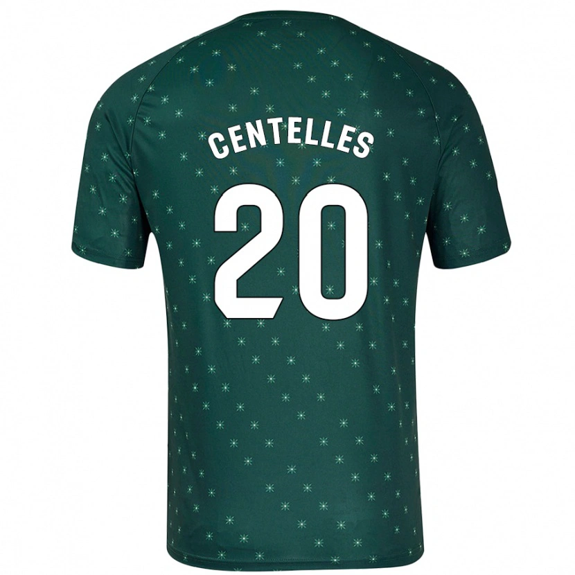 Danxen Kvinnor Álex Centelles #20 Mörkgrön Bortatröja Matchtröjor 2024/25 Tröjor T-Tröja