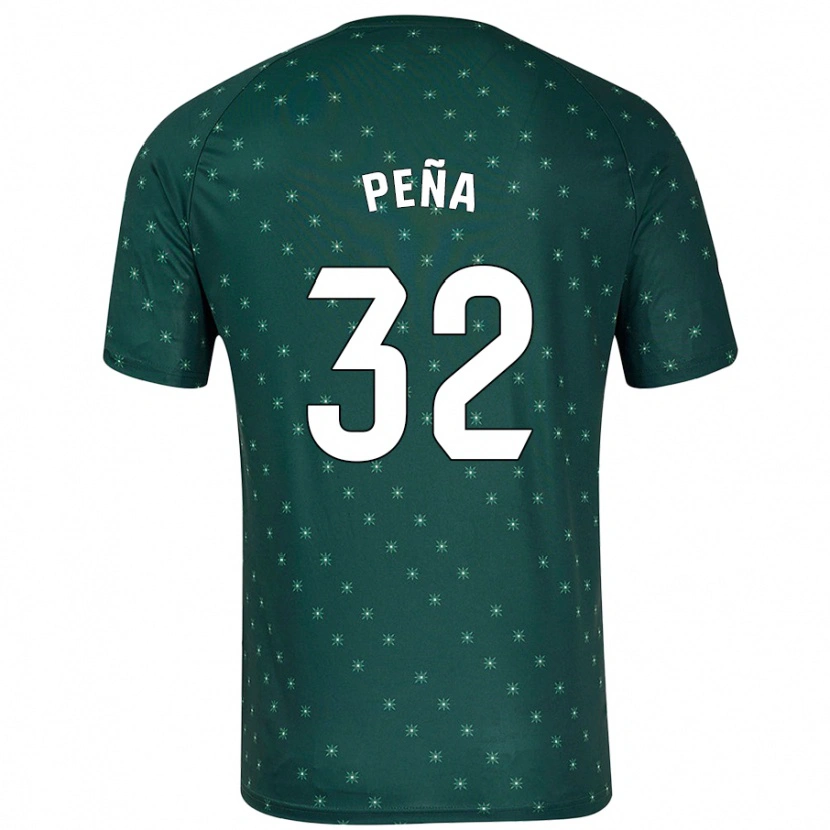 Danxen Kvinnor Marcos Peña #32 Mörkgrön Bortatröja Matchtröjor 2024/25 Tröjor T-Tröja