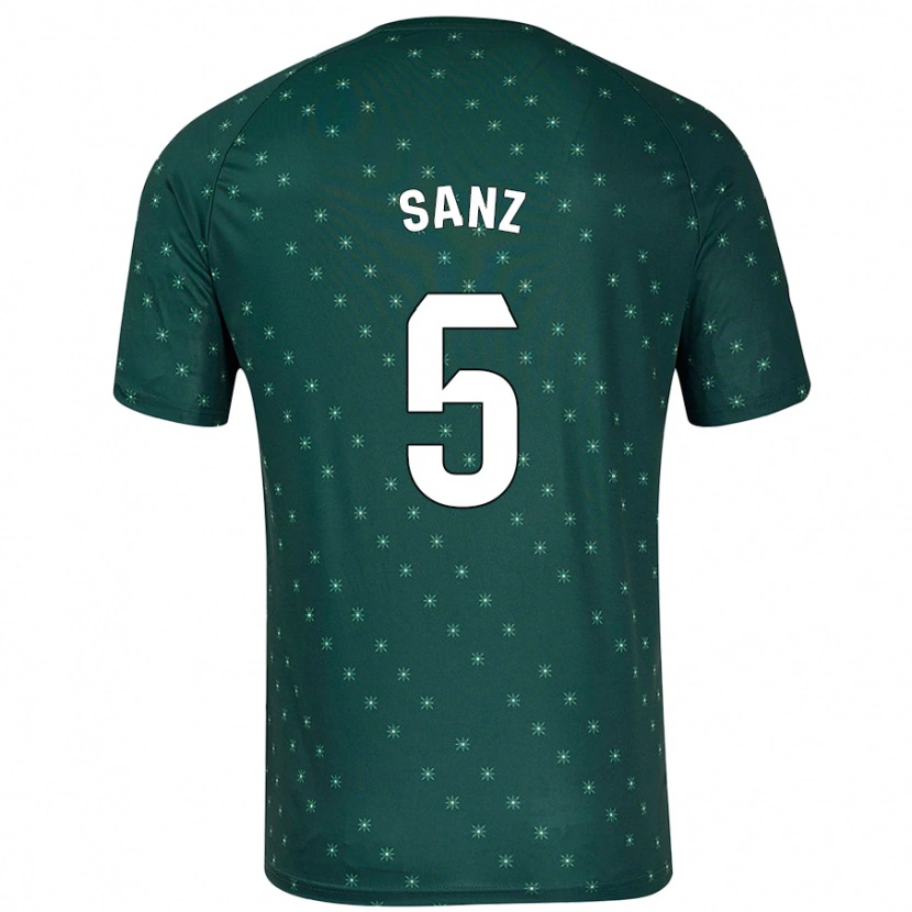Danxen Kvinnor Paco Sanz #5 Mörkgrön Bortatröja Matchtröjor 2024/25 Tröjor T-Tröja
