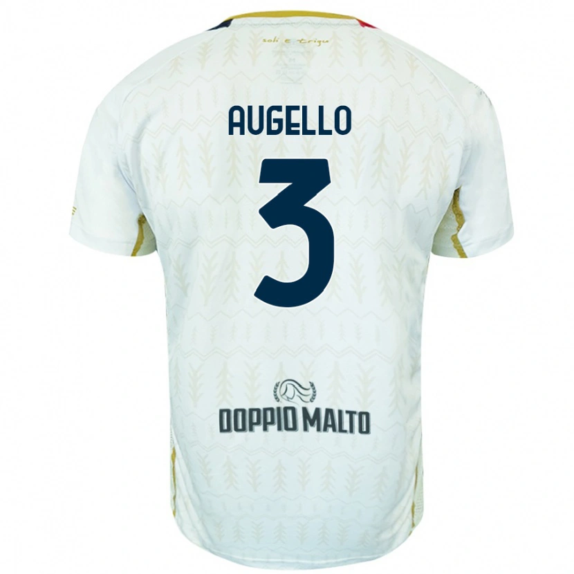 Danxen Kvinnor Tommaso Augello #3 Vit Bortatröja Matchtröjor 2024/25 Tröjor T-Tröja