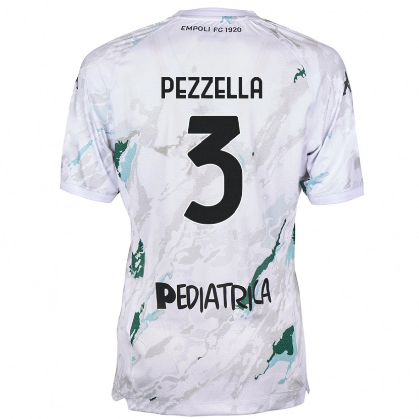 Danxen Kvinnor Giuseppe Pezzella #3 Grå Bortatröja Matchtröjor 2024/25 Tröjor T-Tröja