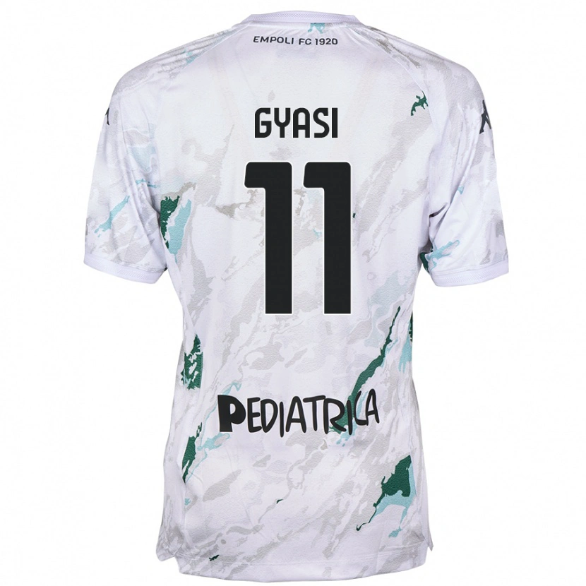 Danxen Kvinnor Emmanuel Gyasi #11 Grå Bortatröja Matchtröjor 2024/25 Tröjor T-Tröja