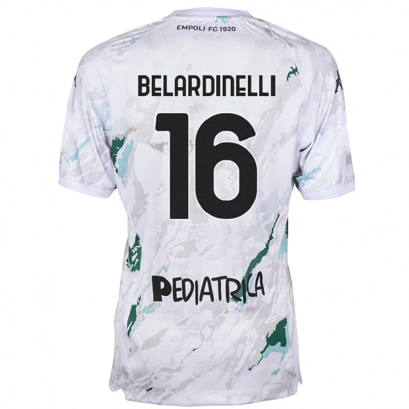 Danxen Kvinnor Luca Belardinelli #16 Grå Bortatröja Matchtröjor 2024/25 Tröjor T-Tröja