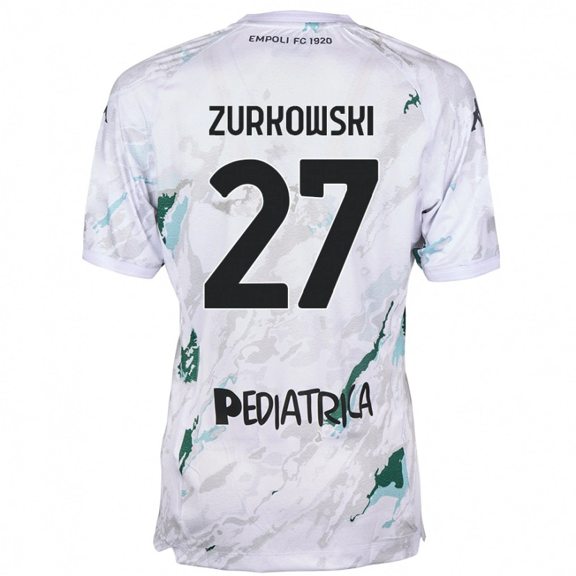 Danxen Kvinnor Szymon Żurkowski #27 Grå Bortatröja Matchtröjor 2024/25 Tröjor T-Tröja