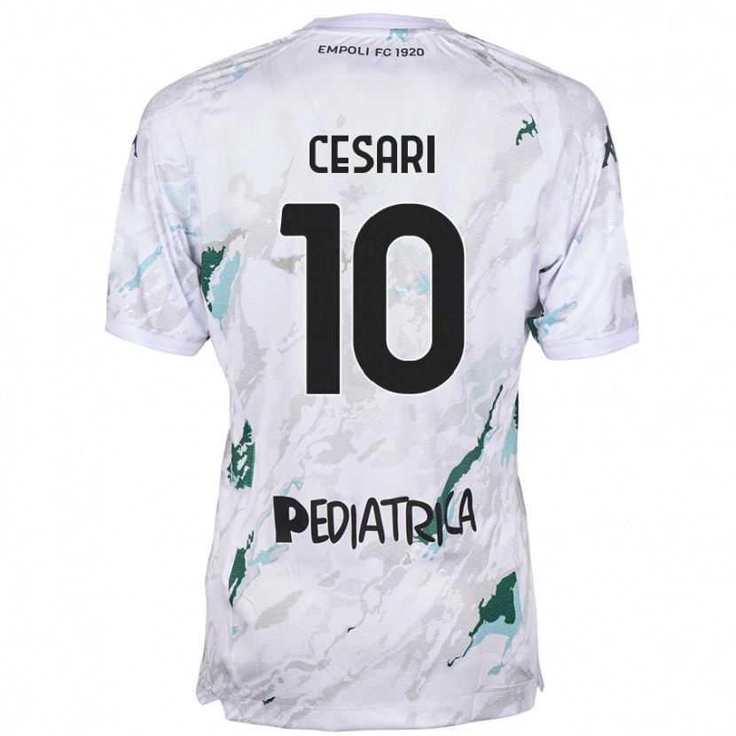 Danxen Kvinnor Manuel Cesari #10 Grå Bortatröja Matchtröjor 2024/25 Tröjor T-Tröja