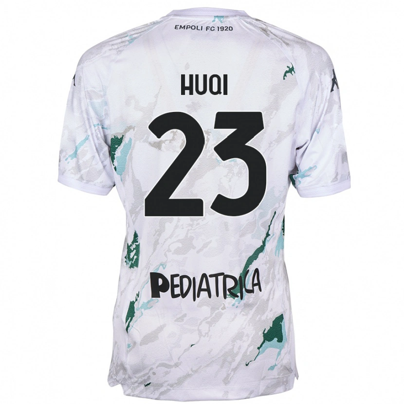 Danxen Kvinnor Mattia Huqi #23 Grå Bortatröja Matchtröjor 2024/25 Tröjor T-Tröja