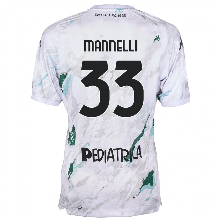 Danxen Kvinnor Matteo Mannelli #33 Grå Bortatröja Matchtröjor 2024/25 Tröjor T-Tröja