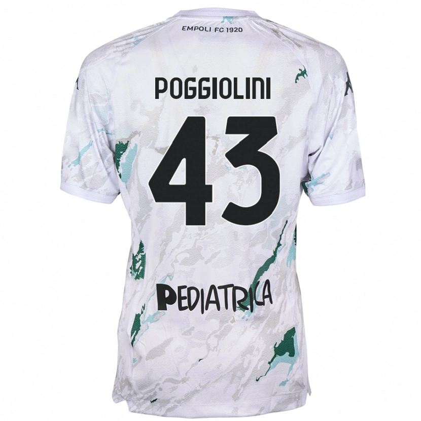 Danxen Kvinnor Duccio Poggiolini #43 Grå Bortatröja Matchtröjor 2024/25 Tröjor T-Tröja