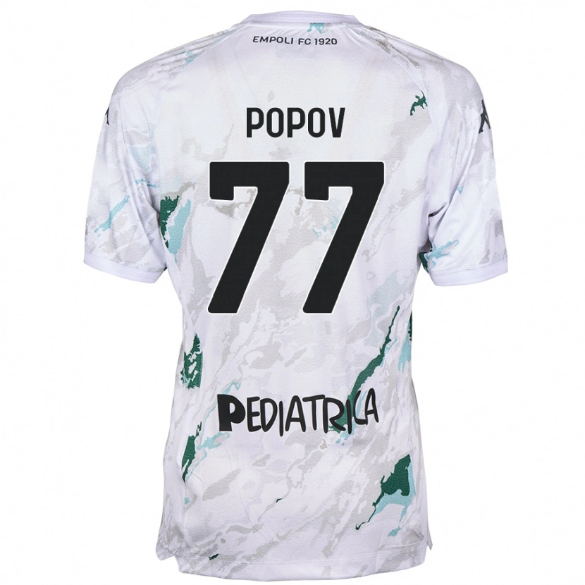 Danxen Kvinnor Bogdan Popov #77 Grå Bortatröja Matchtröjor 2024/25 Tröjor T-Tröja