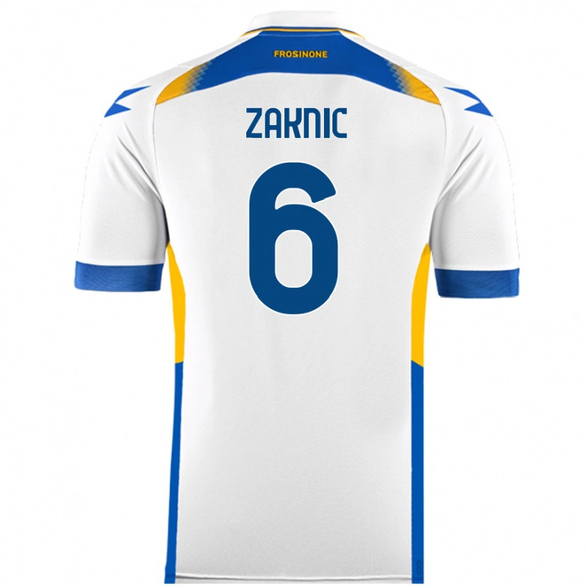 Danxen Kvinnor Lazar Zaknic #6 Vit Bortatröja Matchtröjor 2024/25 Tröjor T-Tröja