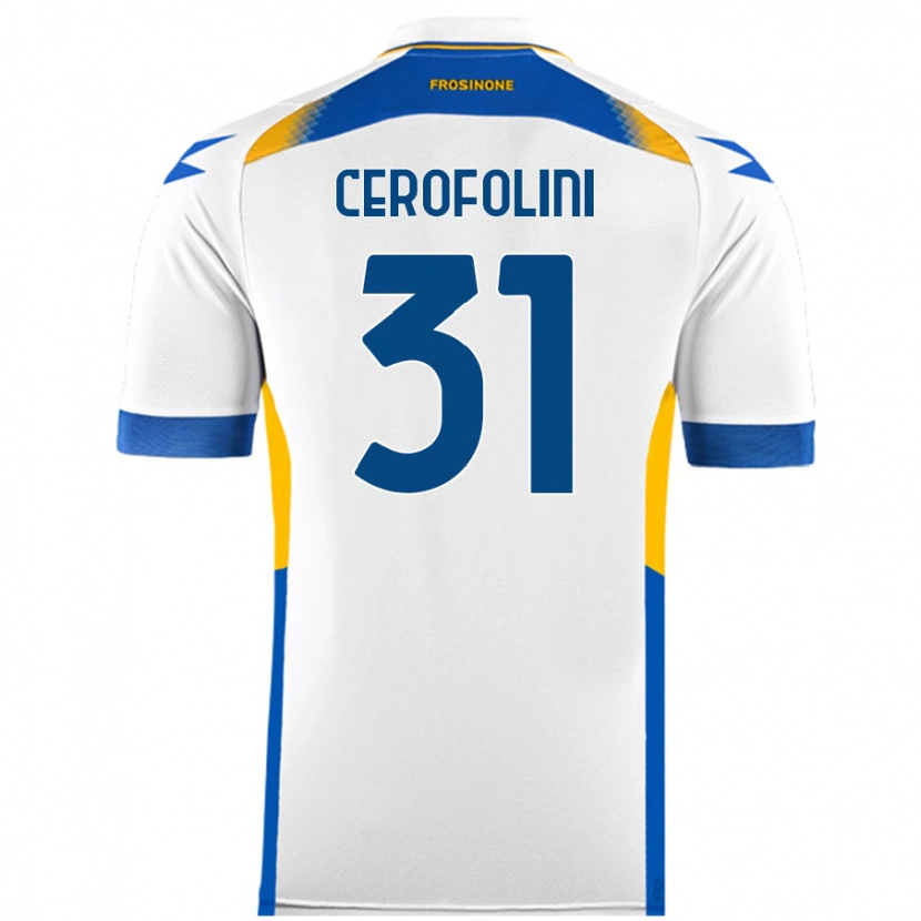 Danxen Kvinnor Michele Cerofolini #31 Vit Bortatröja Matchtröjor 2024/25 Tröjor T-Tröja