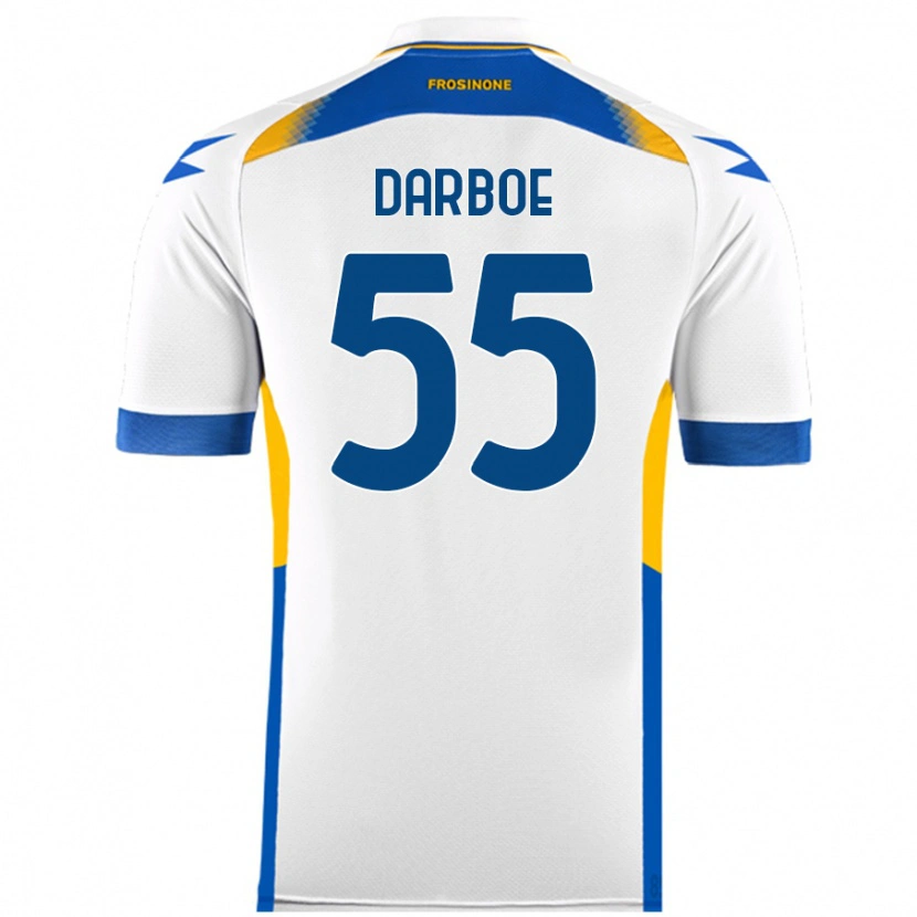 Danxen Kvinnor Ebrima Darboe #55 Vit Bortatröja Matchtröjor 2024/25 Tröjor T-Tröja