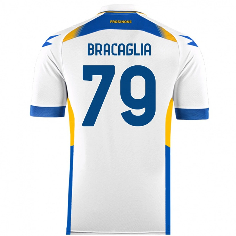 Danxen Kvinnor Gabriele Bracaglia #79 Vit Bortatröja Matchtröjor 2024/25 Tröjor T-Tröja