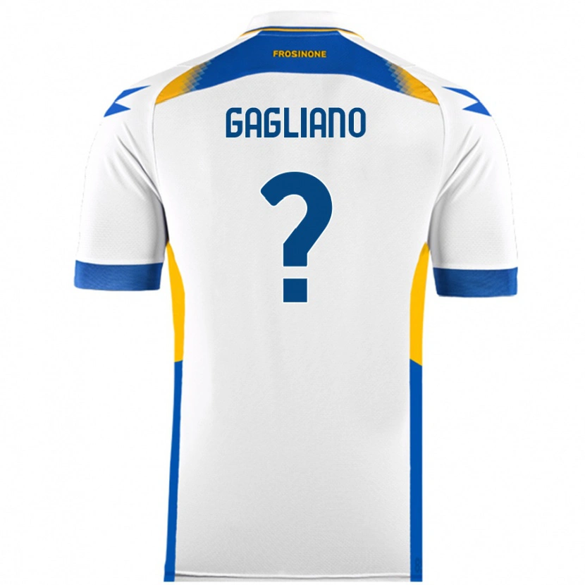 Danxen Kvinnor Mattia Gagliano #0 Vit Bortatröja Matchtröjor 2024/25 Tröjor T-Tröja