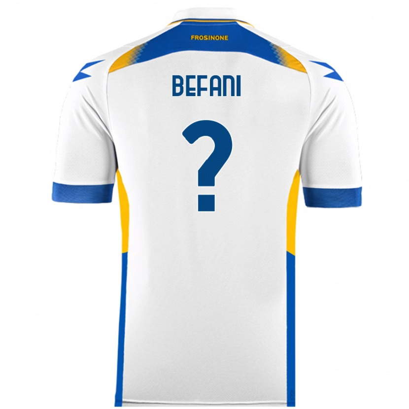 Danxen Kvinnor Lorenzo Befani #0 Vit Bortatröja Matchtröjor 2024/25 Tröjor T-Tröja